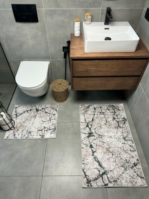 Набір килимів для ванної кімнати та туалету Model 25 "60х90 та 60х40" model 25 фото