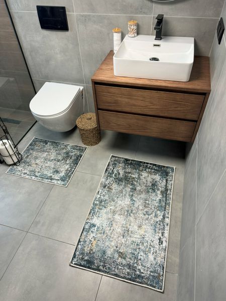 Набір килимів для ванної кімнати та туалету Model 26 "60х90 та 60х40" model 26 фото