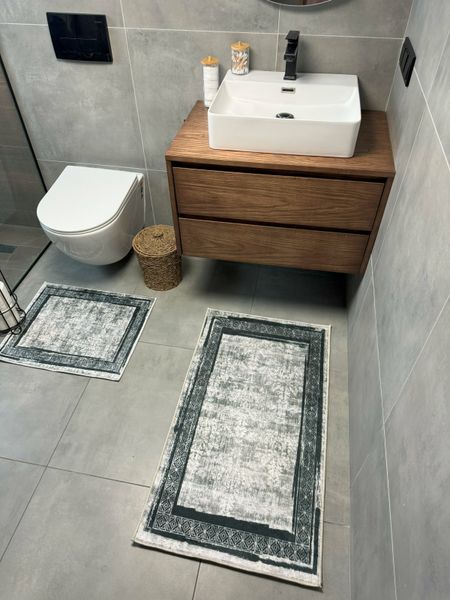 Набір килимів для ванної кімнати та туалету Model 27 "60х90 та 60х40" model 27 фото