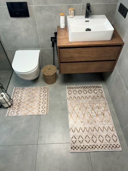 Набір килимів для ванної кімнати та туалету Model 29 "60х90 та 60х40" model 29 фото