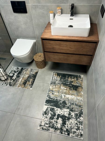 Набір килимів для ванної кімнати та туалету Model 30 "60х90 та 60х40" model 30 фото