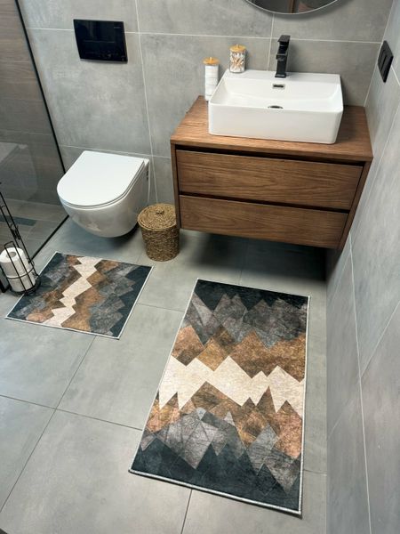 Набор ковров для ванной комнаты и туалета Model 32 "60х90 и 60х40" model 32 фото