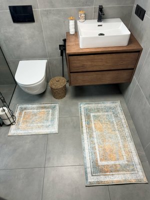 Набір килимів для ванної кімнати та туалету Model 34 "60х90 та 60х40" model 34 фото