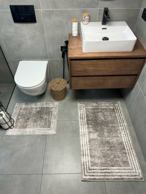 Набір килимів для ванної кімнати та туалету Model 37 "60х90 та 60х40" model 37 фото