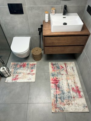 Набор килимів для ванної кімнати та туалету Model 39 "60х90 та 60х40" model 39 фото