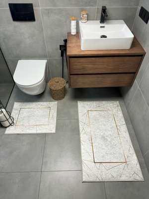 Набір килимів для ванної кімнати та туалету Model 40 "60х90 та 60х40" model 40 фото