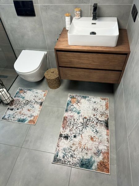 Набір килимів для ванної кімнати та туалету Model 41 "60х90 та 60х40" model 41 фото