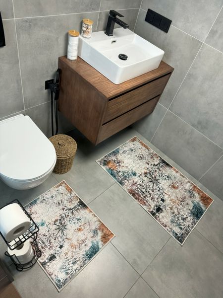 Набір килимів для ванної кімнати та туалету Model 41 "60х90 та 60х40" model 41 фото