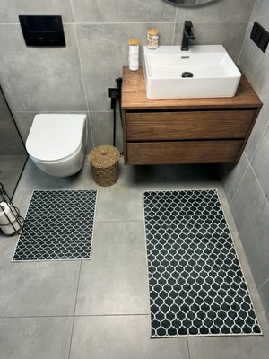 Набор килимів для ванної кімнати та туалету Model 42 "60х90 та 60х40" model 42 фото