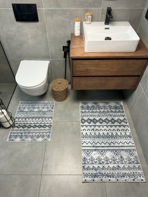Набір килимів для ванної кімнати та туалету Model 43 "60х90 та 60х40" model 43 фото