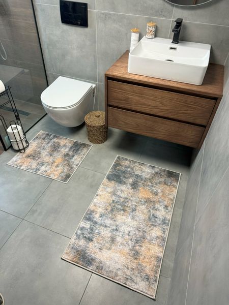 Набір килимів для ванної кімнати та туалету Model 2 "60х90 та 60х40" model 2 фото