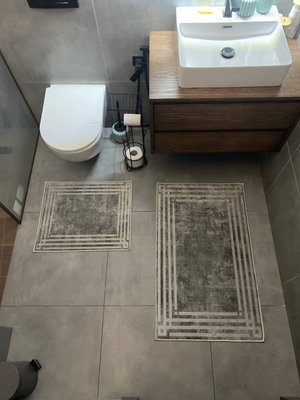 Набор килимів для ванної кімнати та туалету Model 3 "60х90 та 60х40" model 3 фото