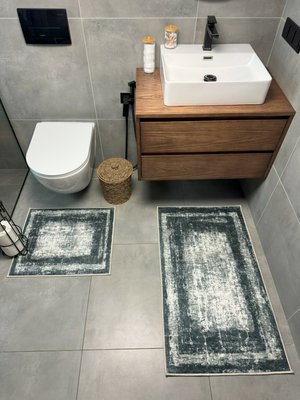 Набір килимів для ванної кімнати та туалету Model 7 "60х90 та 60х40" model 7 фото