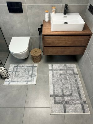 Набор килимів для ванної кімнати та туалету Model 20 "60х90 та 60х40" model 20 фото