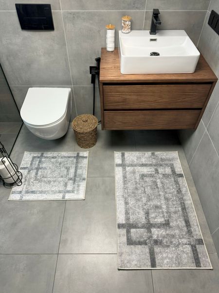 Набір килимів для ванної кімнати та туалету Model 20 "60х90 та 60х40" model 20 фото