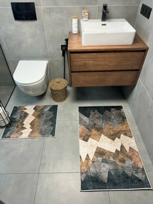 Набір килимів для ванної кімнати та туалету Model 32 "60х90 та 60х40" model 32 фото