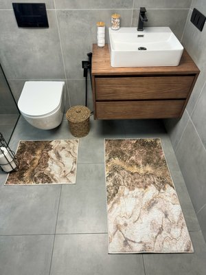 Набір килимів для ванної кімнати та туалету Model 33 "60х90 та 60х40" model 33 фото