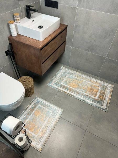 Набір килимів для ванної кімнати та туалету Model 34 "60х90 та 60х40" model 34 фото