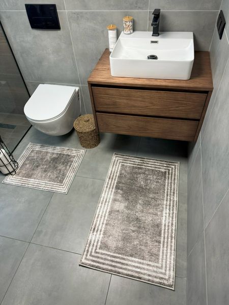 Набір килимів для ванної кімнати та туалету Model 17 "60х90 та 60х40" model 17 фото