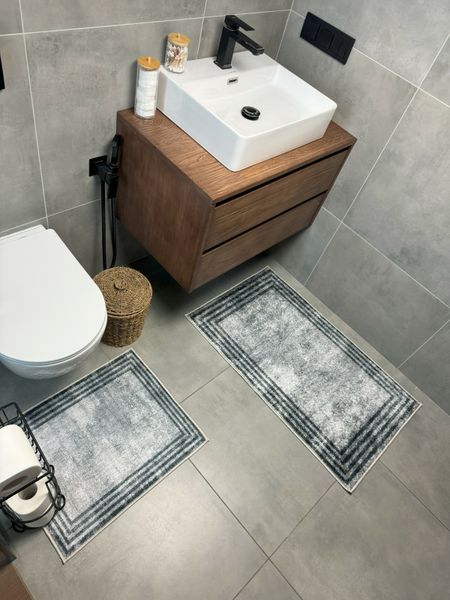 Набір килимів для ванної кімнати та туалету Model 19 "60х90 та 60х40" model 19 фото