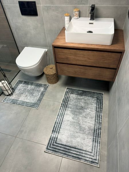 Набір килимів для ванної кімнати та туалету Model 19 "60х90 та 60х40" model 19 фото